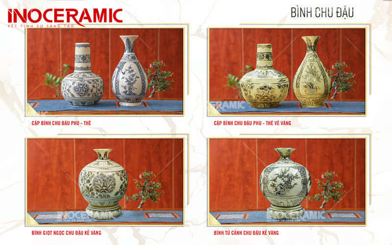 Cặp Bình Chu Đậu Phu - Thê