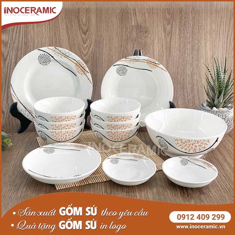Bộ Bàn Ăn Bông Sao 12 SP