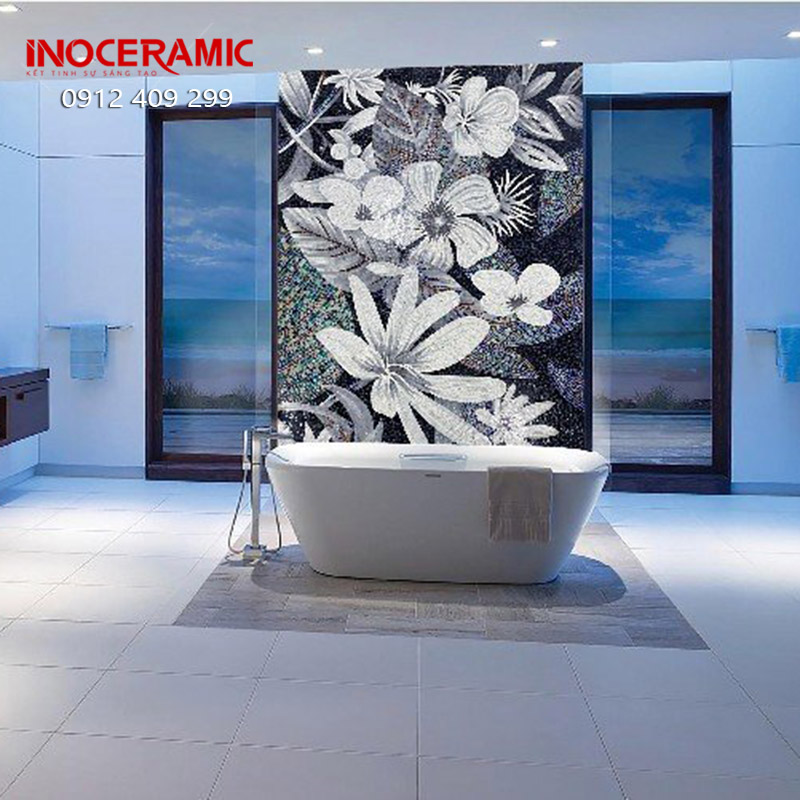 Tranh mosaic Vườn Hoa Rừng