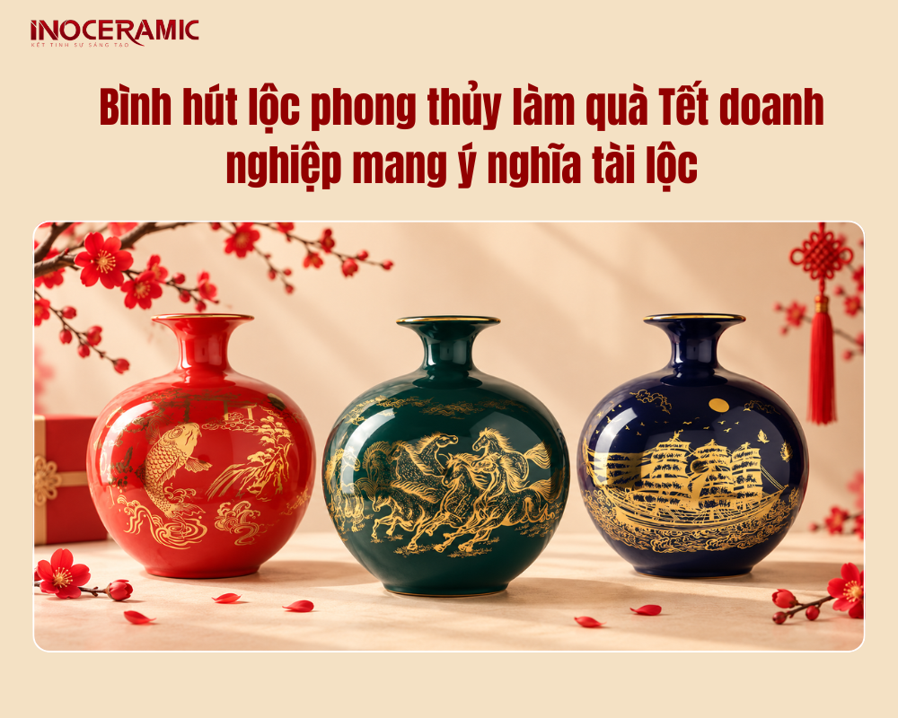 Bình hút lộc phong thủy làm quà Tết doanh nghiệp mang ý nghĩa tài lộc