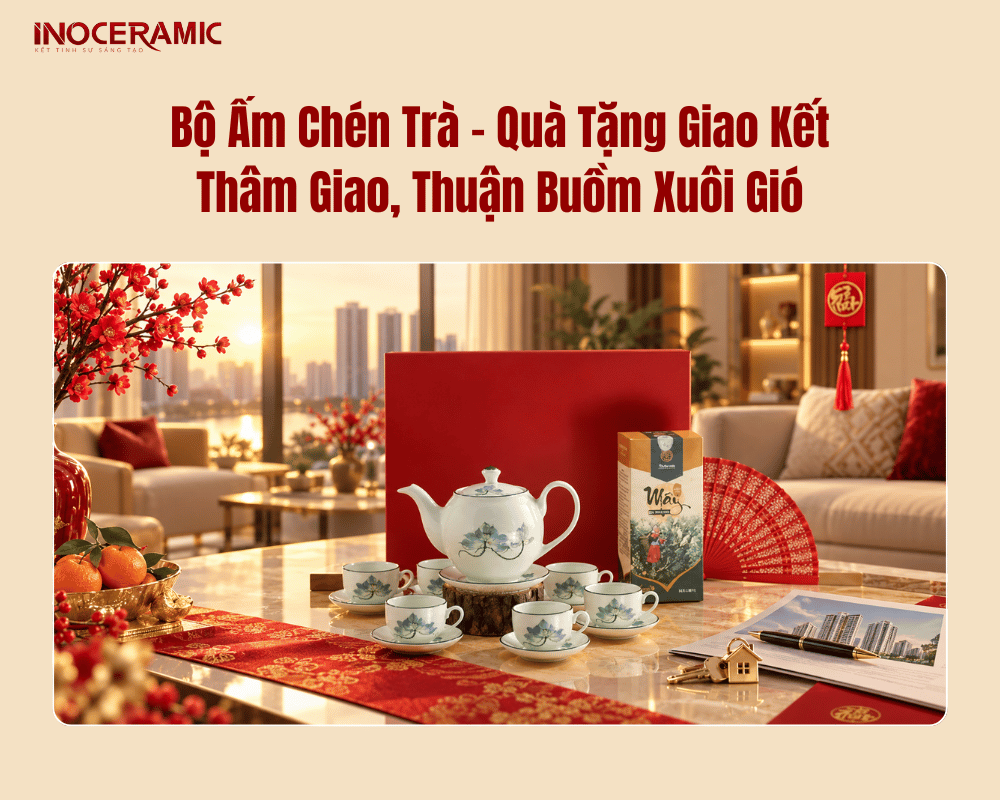 Bộ Ấm Chén Trà – Giao Kết Thâm Giao, Thuận Buồm Xuôi Gió