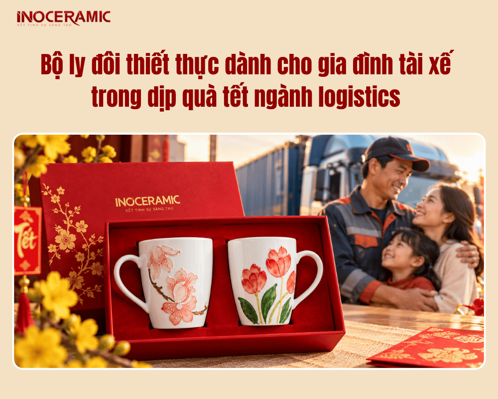 Bộ ly đôi thiết thực dành cho gia đình tài xế trong dịp quà tết ngành logistics