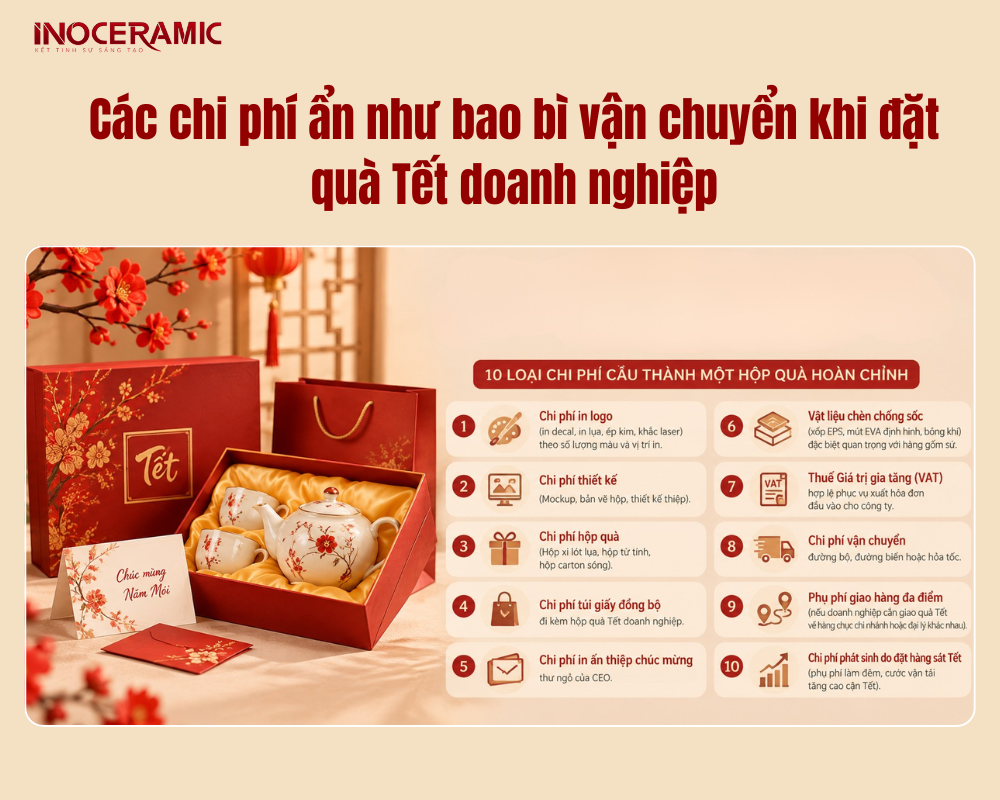 Các chi phí ẩn như bao bì vận chuyển khi đặt quà Tết doanh nghiệp