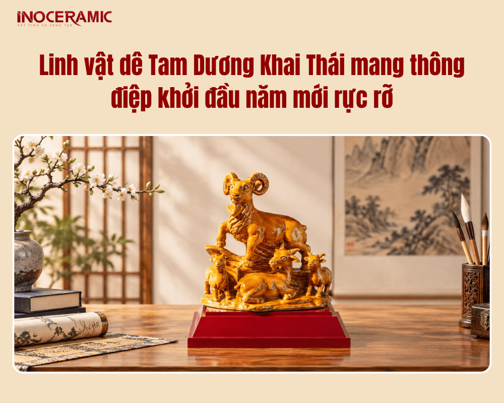 Linh vật dê Tam Dương Khai Thái mang thông điệp khởi đầu năm mới rực rỡ Linh vật dê Tam Dương Khai Thái mang thông điệp khởi đầu năm mới rực rỡ