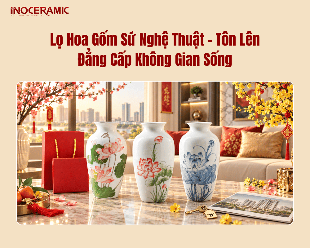 Lọ Hoa Gốm Sứ Nghệ Thuật – Tôn Lên Đẳng Cấp Không Gian Sống