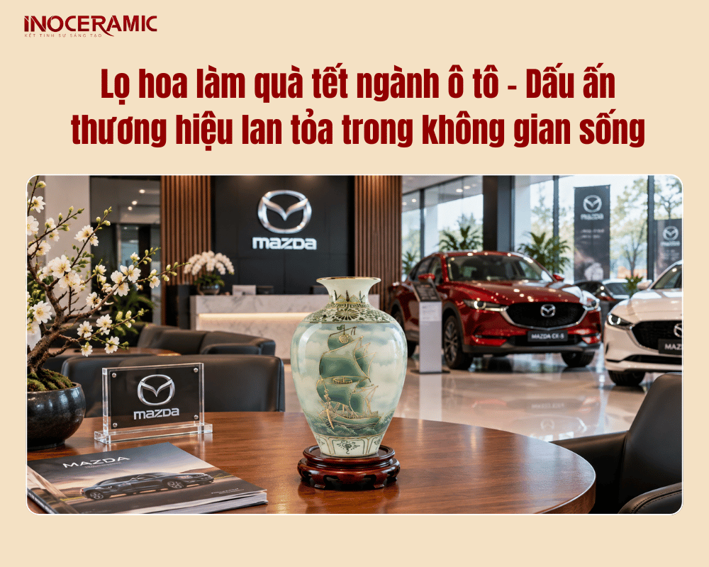 Lọ hoa làm quà tết ngành ô tô – Dấu ấn thương hiệu lan tỏa trong không gian sống