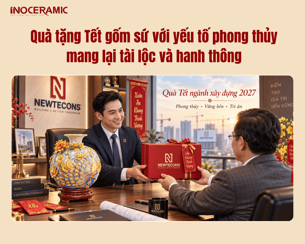 Quà tặng Tết gốm sứ với yếu tố phong thủy mang lại tài lộc và hanh thông