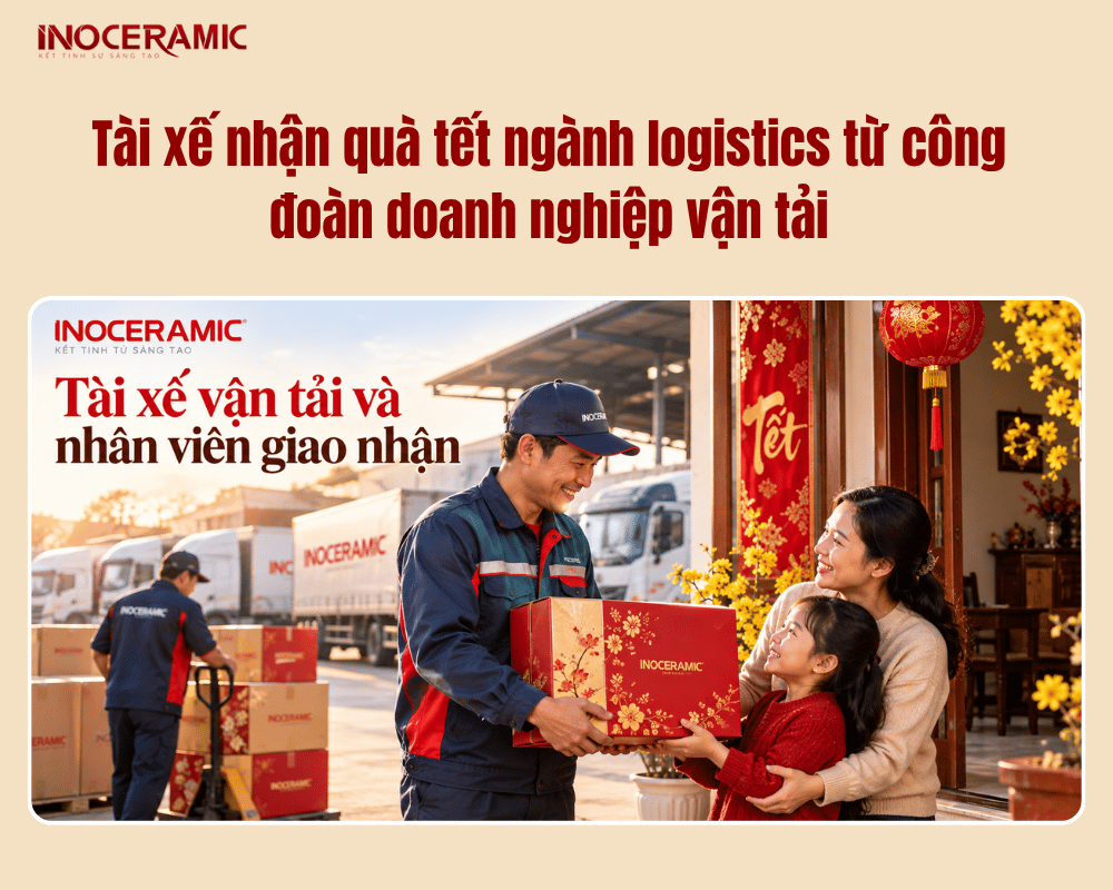 Tài xế nhận quà tết ngành logistics từ công đoàn doanh nghiệp vận tải