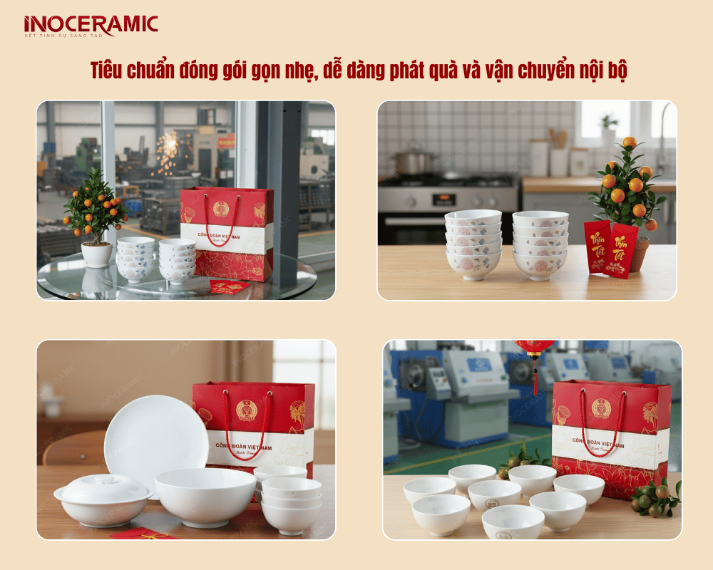Tiêu chuẩn đóng gói gọn nhẹ, dễ dàng phát quà và vận chuyển nội bộ