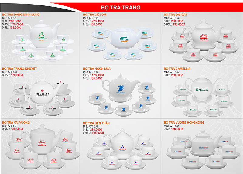 Sản Xuất Bộ Trà Giá Rẻ