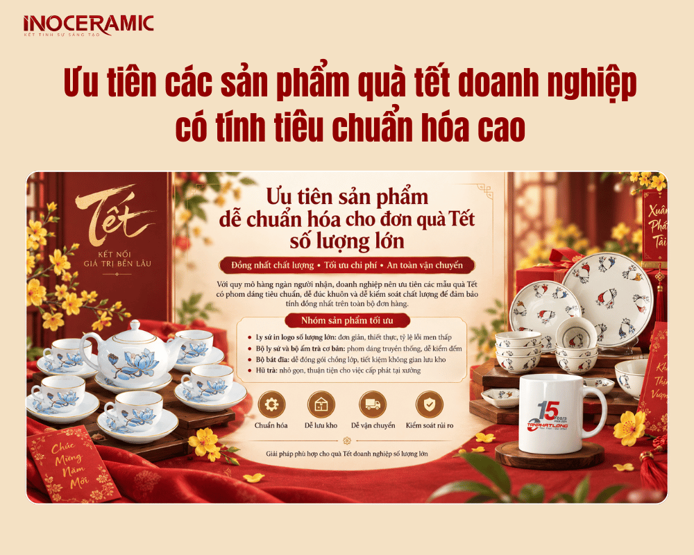 Ưu tiên các sản phẩm quà tết doanh nghiệp có tính tiêu chuẩn hóa cao