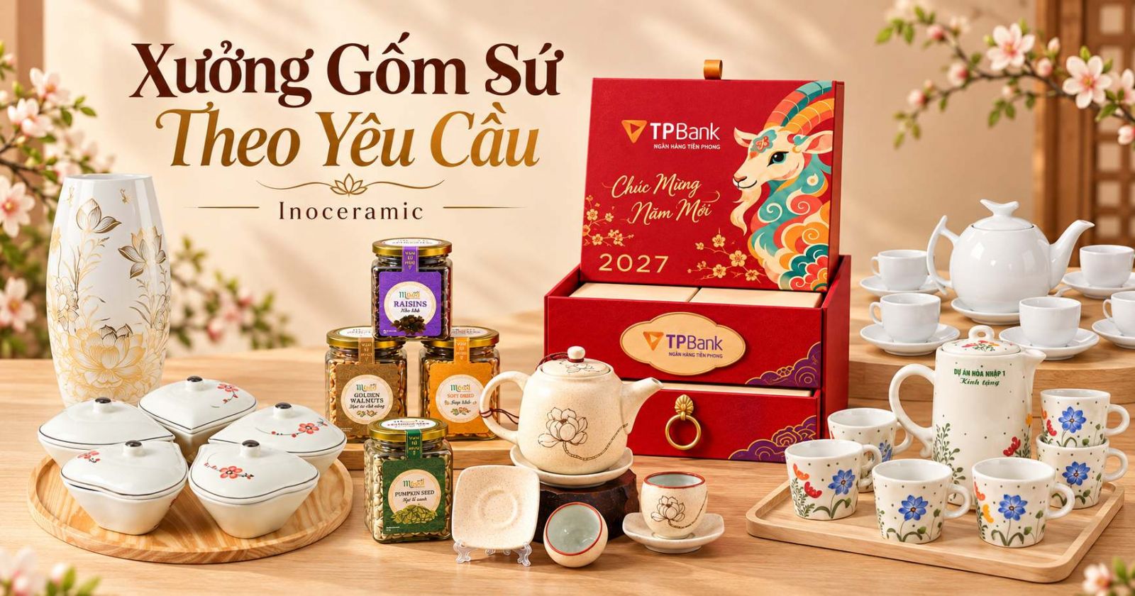 Báo giá quà tặng Tết 2027 in logo theo yêu cầu tham khảo mới nhất