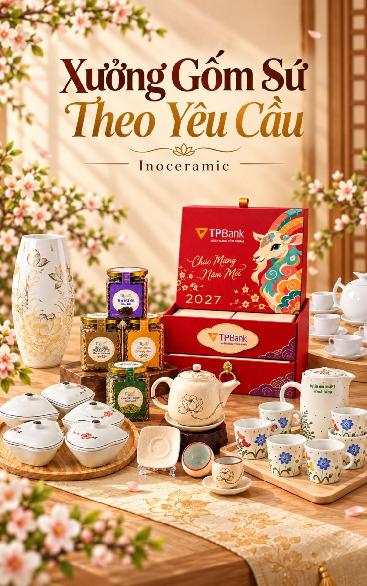 Xưởng gốm sứ Bát Tràng Inoceramic sản xuất theo yêu cầu