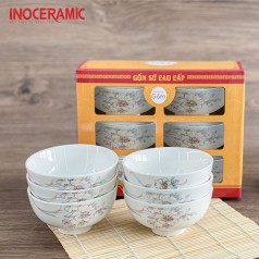 Bộ 6 chén Cơm Hoa 7