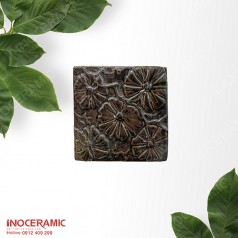 Gạch mosaic lá cọ đắp nổi