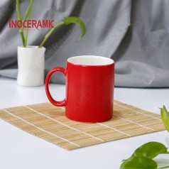 Ly Trụ Quai C Men Matt Đỏ