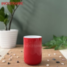 Cốc sứ không quai đỏ - LSM - N040