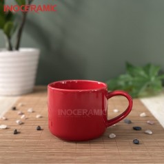 Ly sứ uống trà màu đỏ - LSM - N016