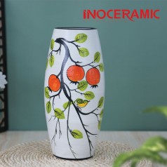 Lọ hoa vẽ lựu cành H30