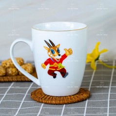 Ly sứ bầu thấp in logo Seagame 2022