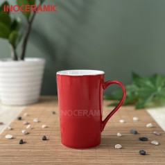 Ly sứ màu đỏ có quai cầm - LSM - N07