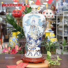 Mai Bình Vẽ Vàng Phật Bà Quan Âm
